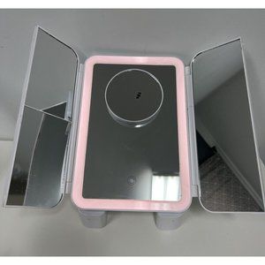 Lighted Makeup Mirror Trifold 3 Color Lighting Modes Portable Travel Phabmax